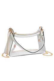 white and clear game day bag at jcole shoes tulsa