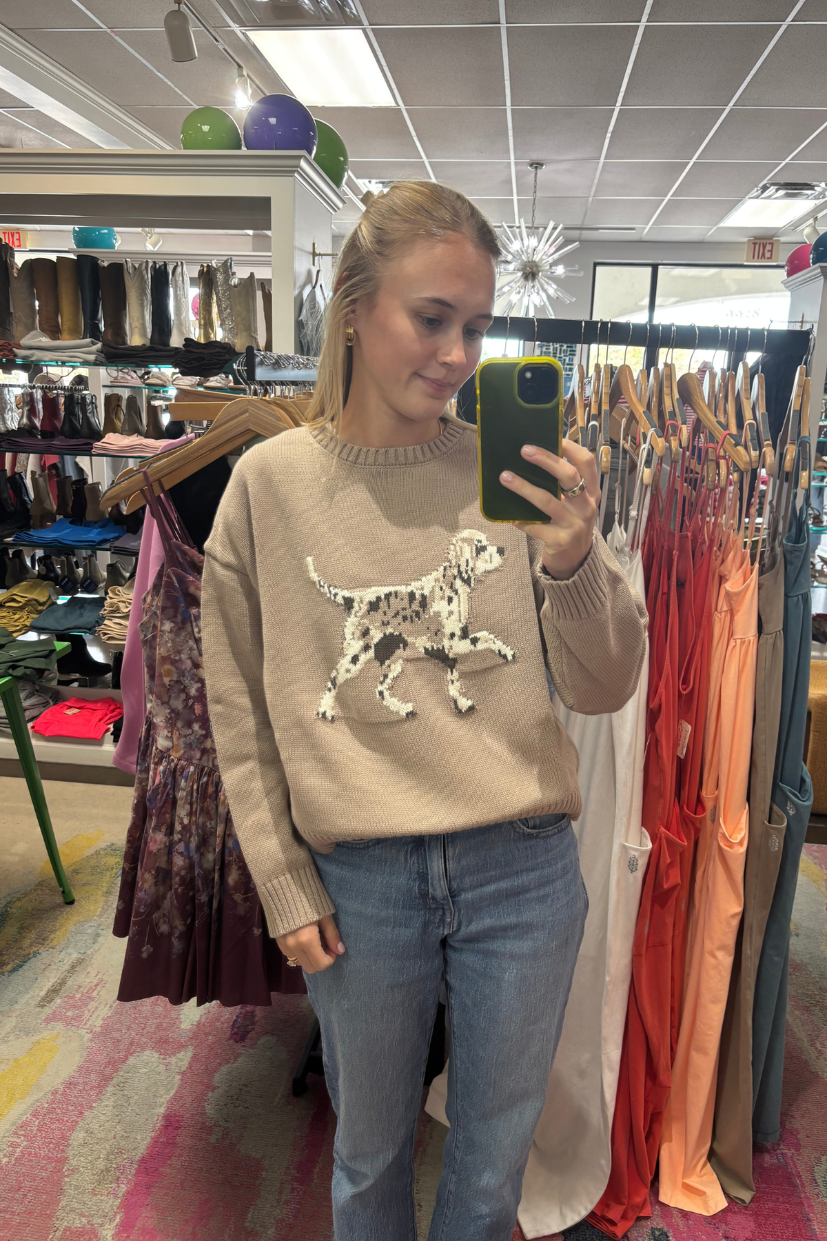 dog sweater tan at jcole shoes tulsa