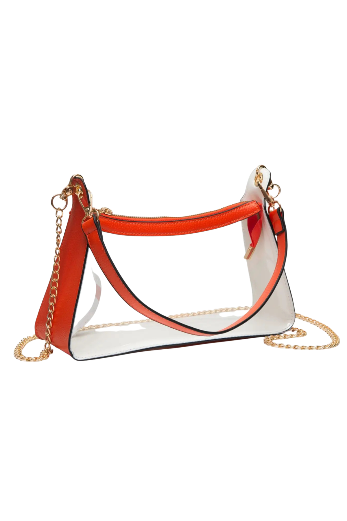 orange and clear game day bag at jcole shoes tulsa
