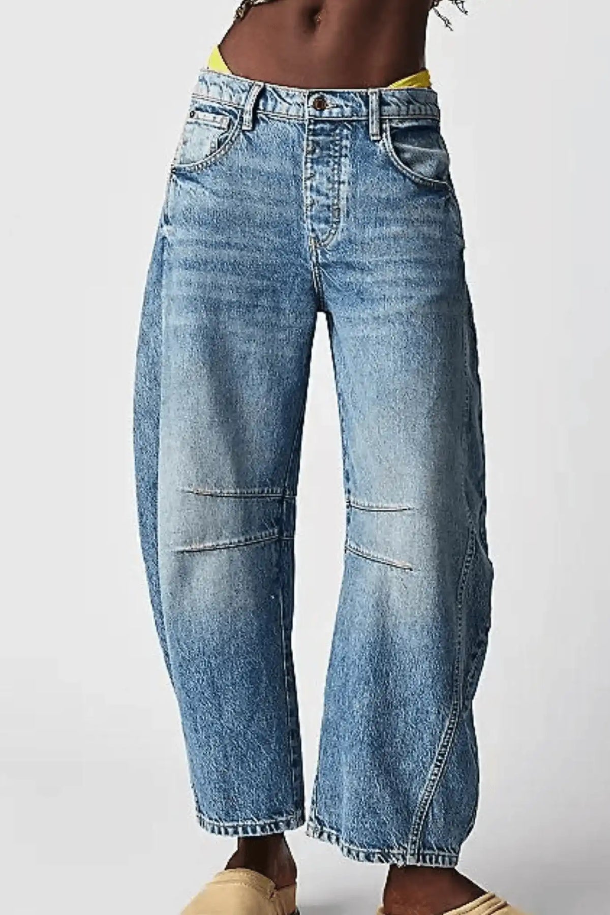 Free People: We The Free Good Luck Mid-Rise Barrel Jeans