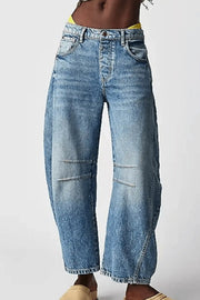 Free People: We The Free Good Luck Mid-Rise Barrel Jeans