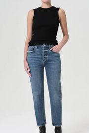 Agolde: Riley Crop in Moor