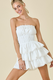 Sabine White Lace Dress