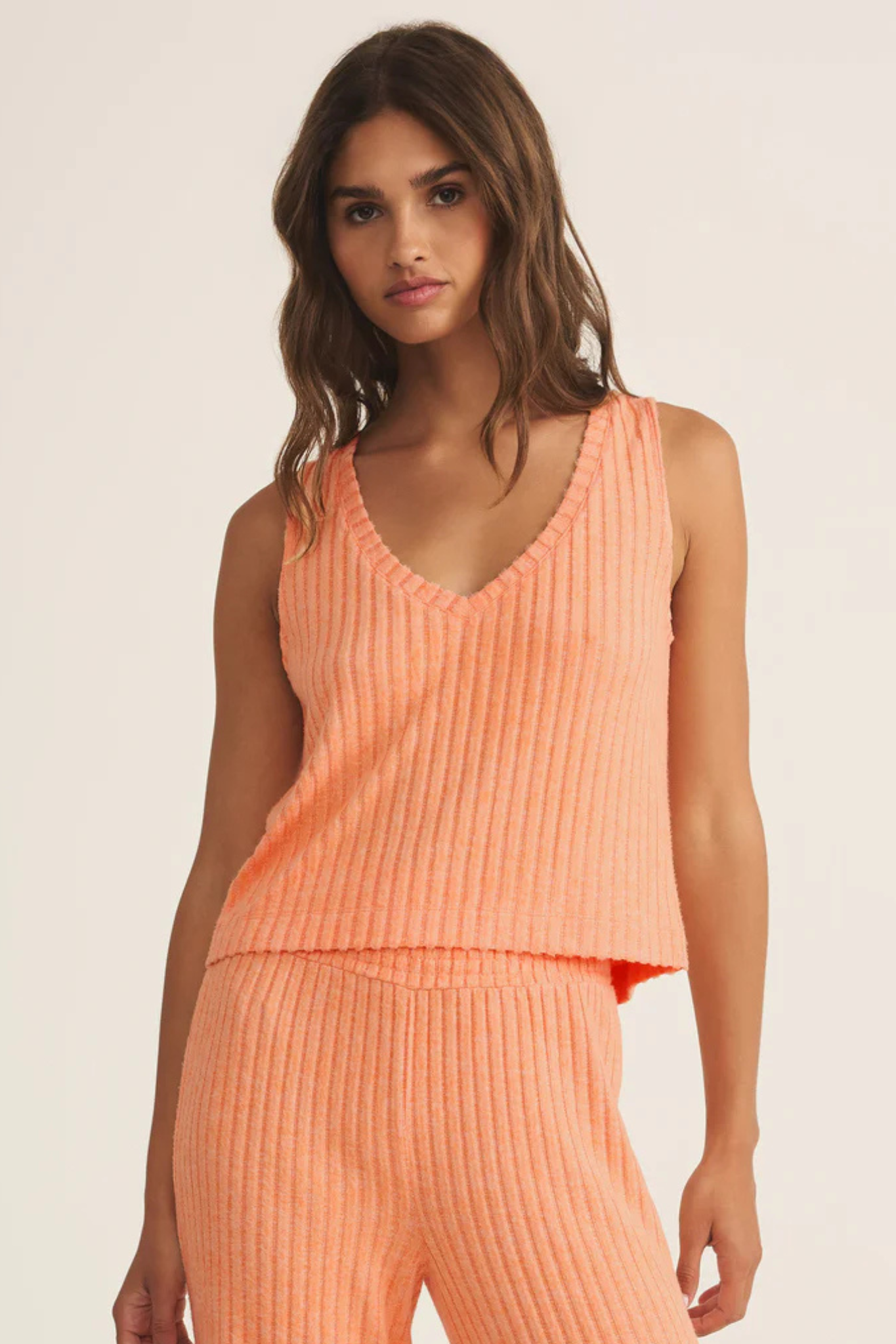 Z Supply: Sloane V-Neck Tank in Malibu Orange