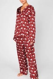 Show Me Your Mumu: Classic PJ Set in Silky Red Wine