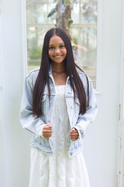 Blank NYC: Tie Breaker Pearl Denim Jacket