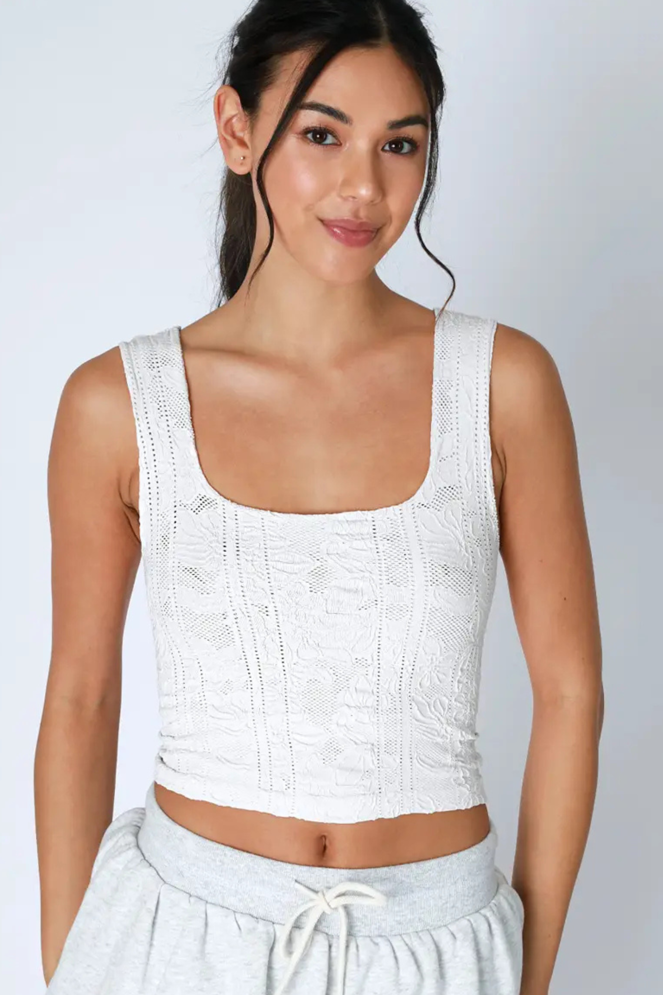 Nikibiki: Lace Square Crop Top