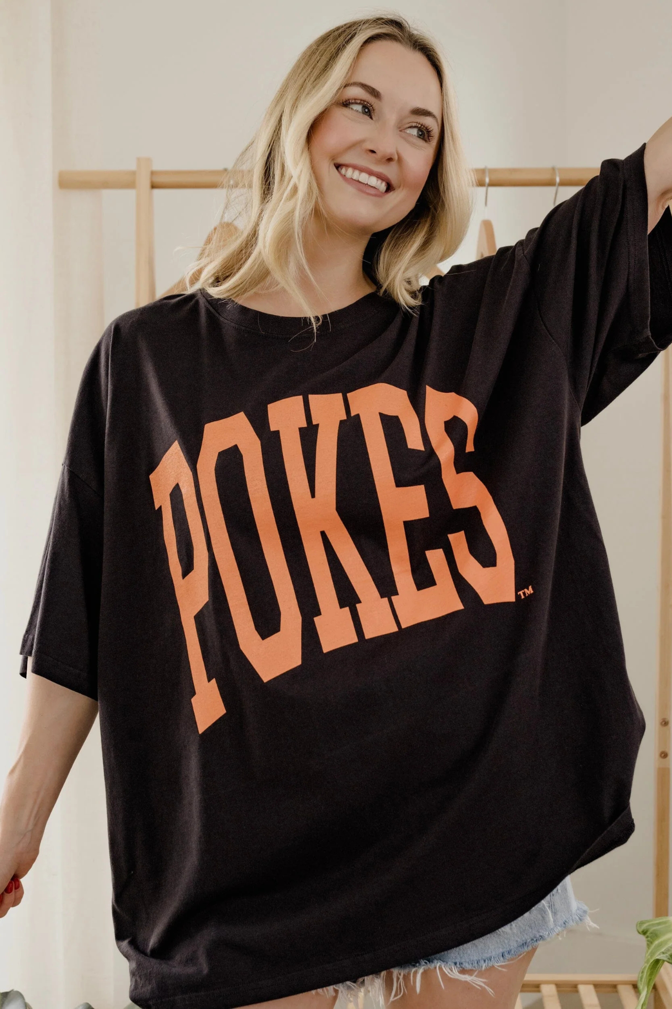 Livy Lu: OSU Cowboys Tall Boy Tee in Smoke