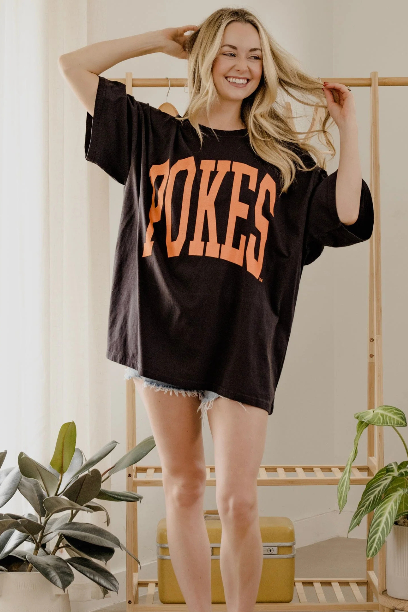 Livy Lu: OSU Cowboys Tall Boy Tee in Smoke
