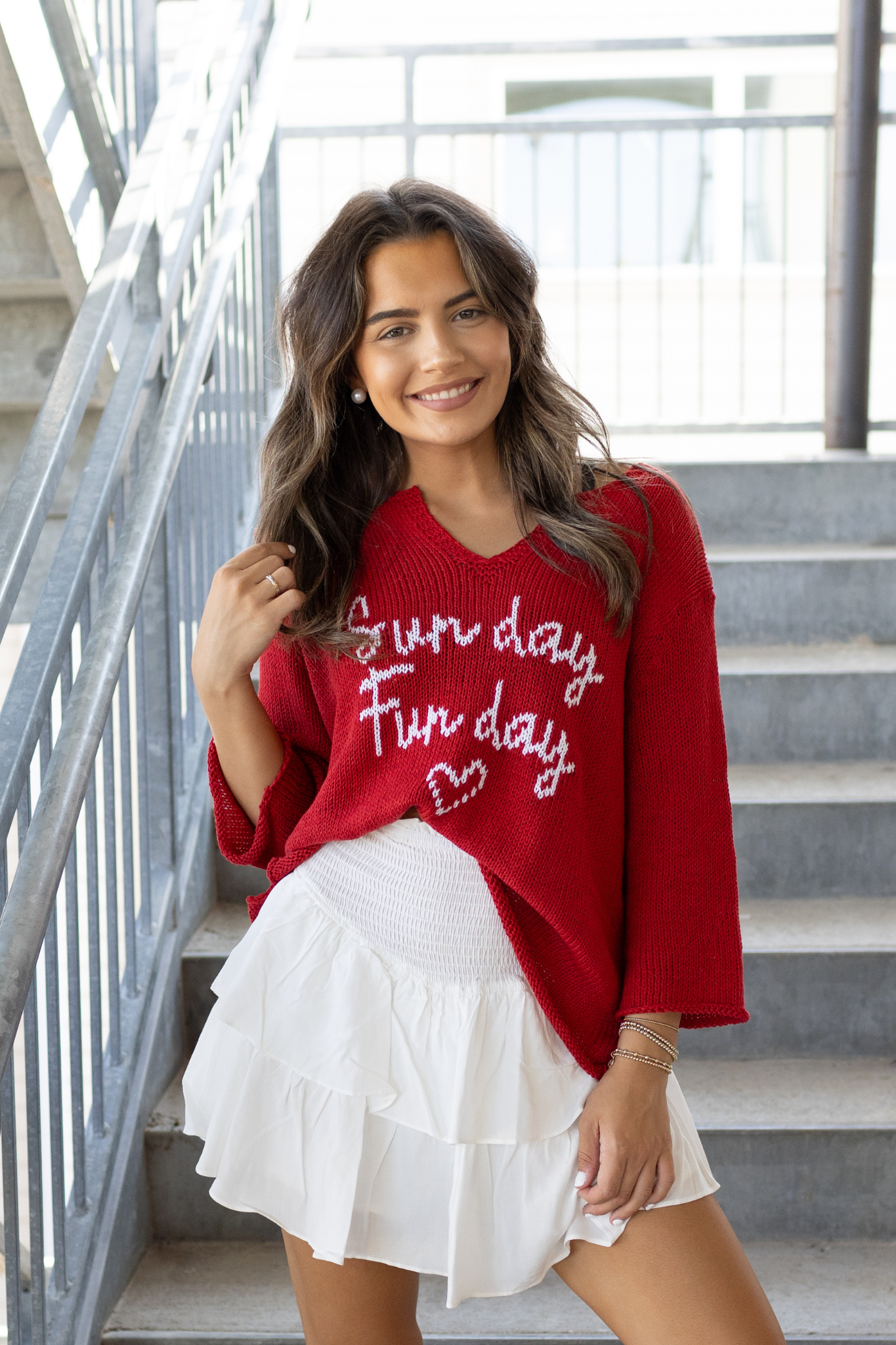 Wooden Ships: Sunday Funday 3/4 Sleeve Cotton Top