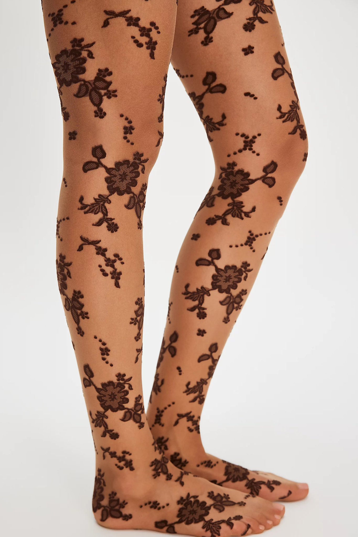 Free People: Flocked Floral Tight