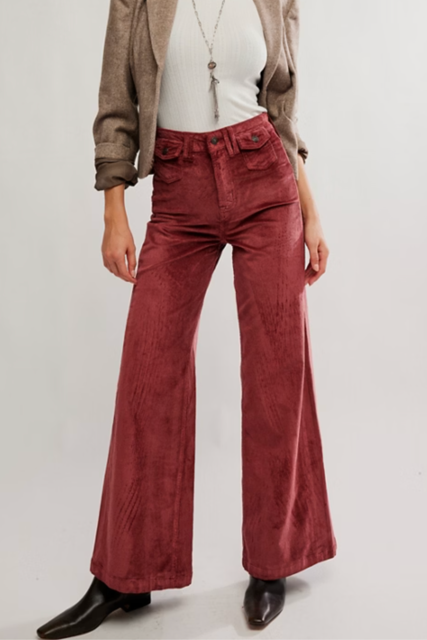 Free People: Kellee High Rise Palazza in Brick Wall