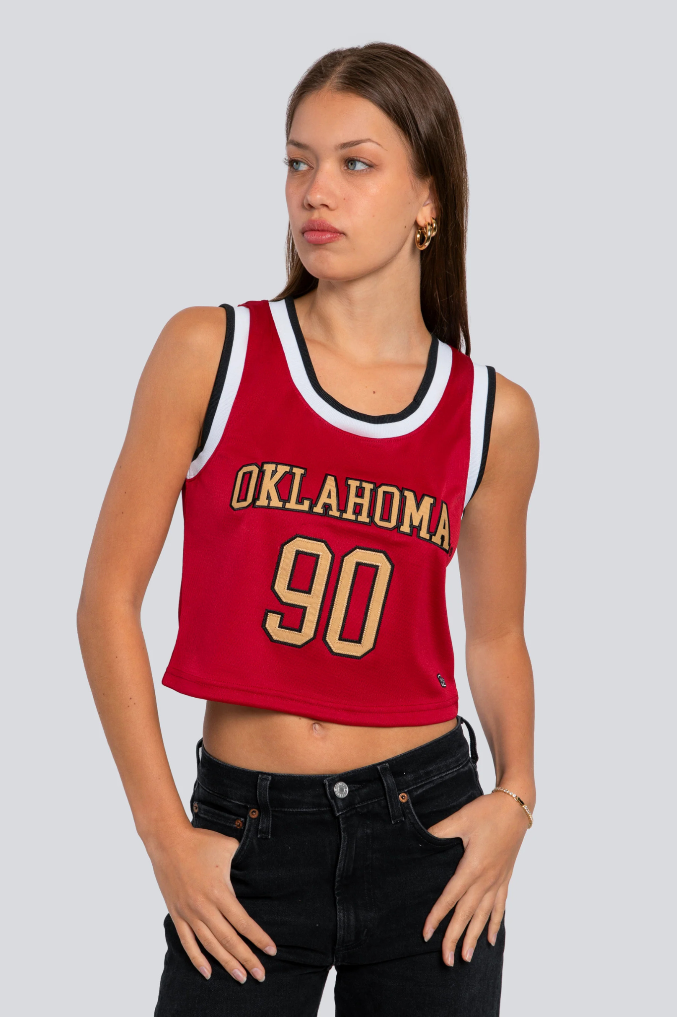 University of Oklahoma Cropped Basketball Jersey