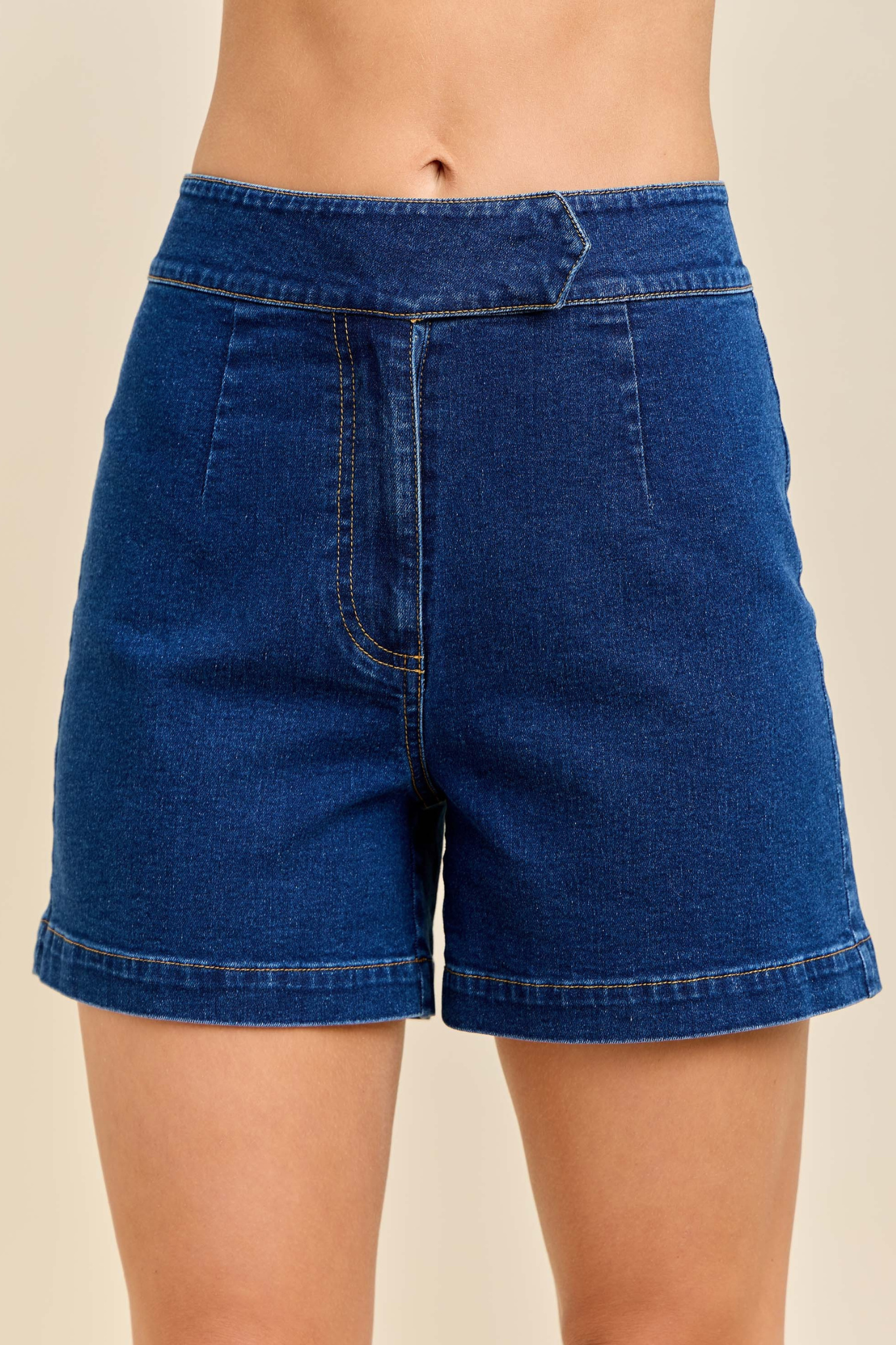 Main Strip: High Waisted Denim Shorts