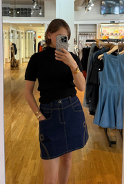 She+Sky Dark Denim Skirt