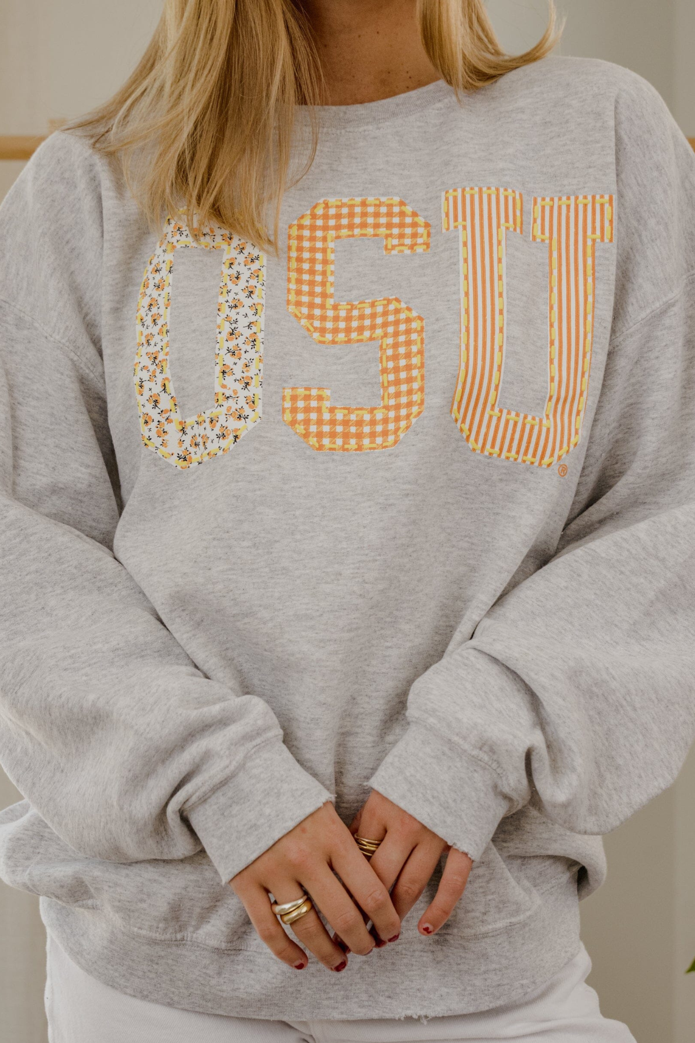 Livy Lu: OSU Cowboys Quilted Puff Ink Thrifted Sweatshirt