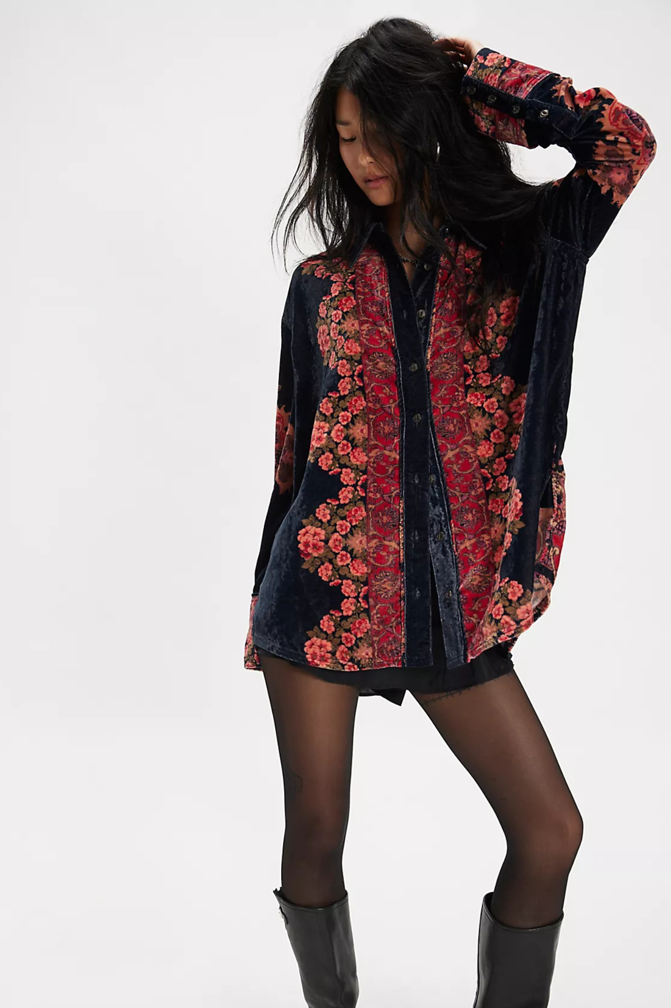 Free People: One Night Velvet Top