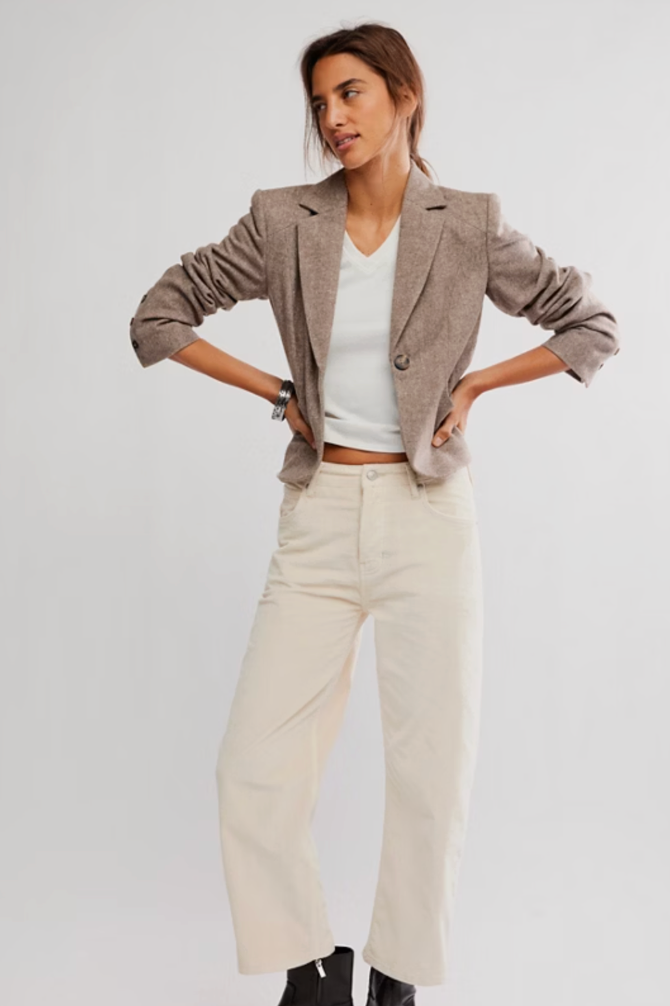 Free People: Deep Trance Cord in White Swan