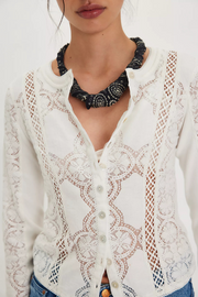Free People: JAE Knit Long Sleeve Top in Sugar Swizzle