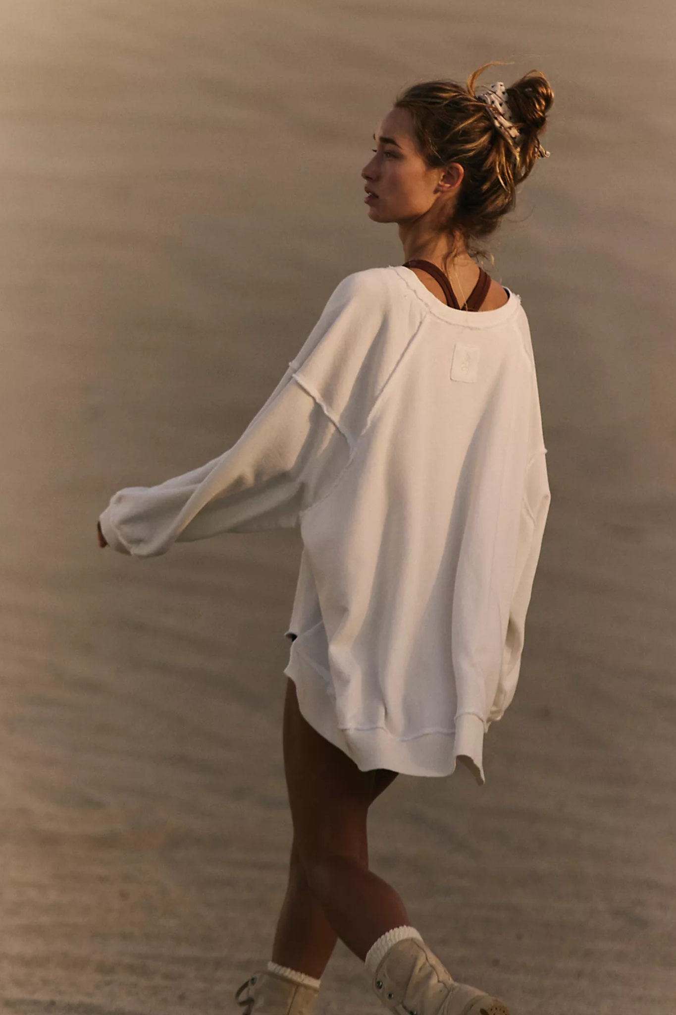 Free People: One To Beat Pullover in Ivory
