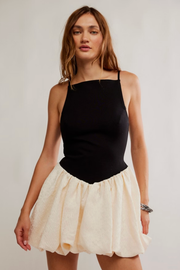 Free People: Tinsel Kiss Mini Dress in Blacktie Combo