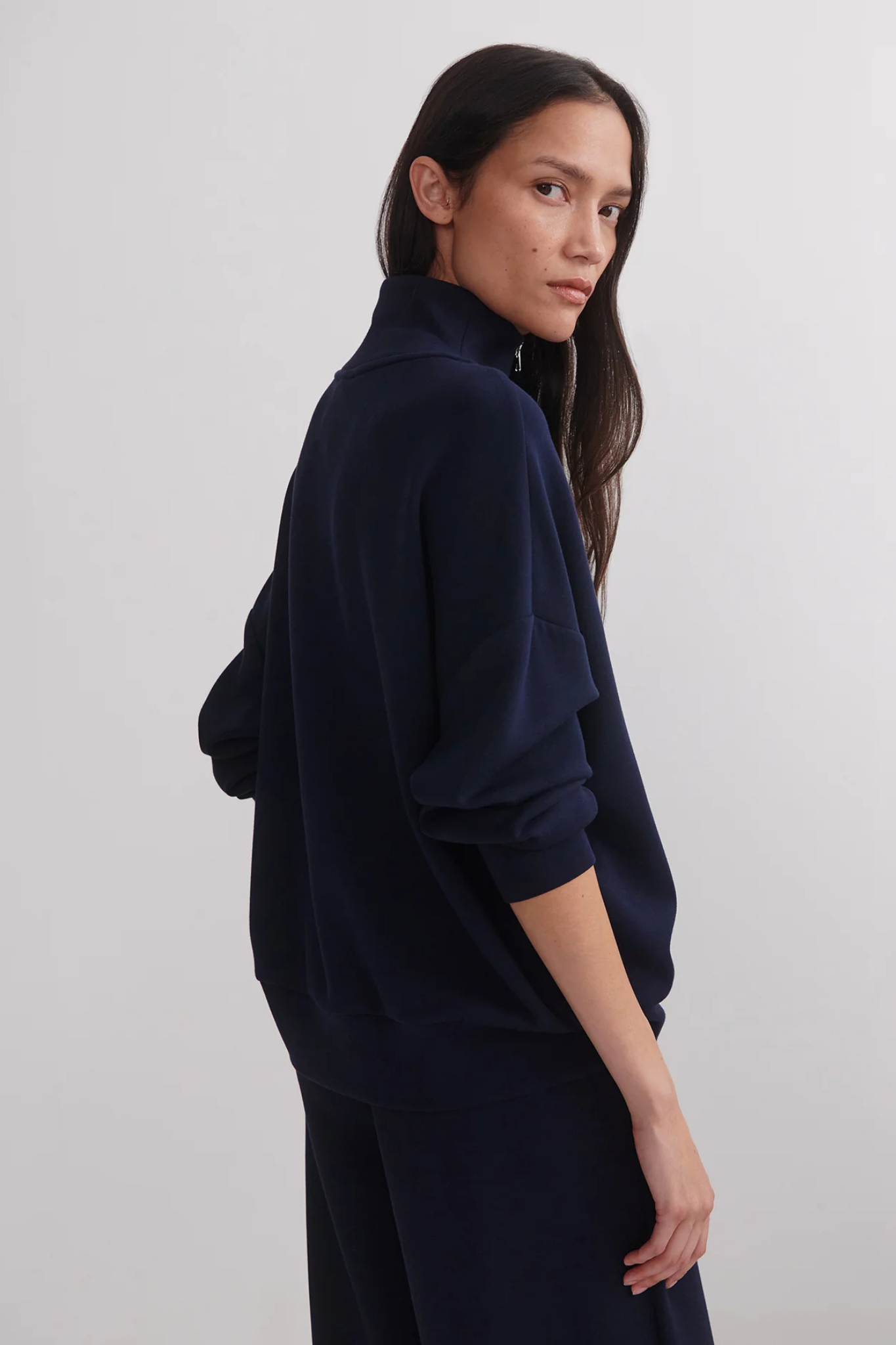 Varley: Hawley Half Zip Top in Navy