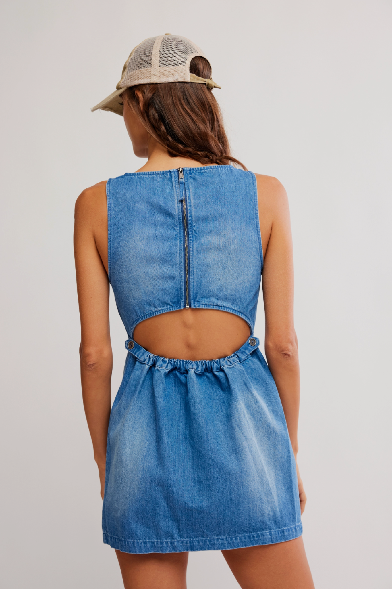 Free People Atlas Denim Mini Dress - Blue Fade Free People Atlas Denim Mini Dress - Blue Fade