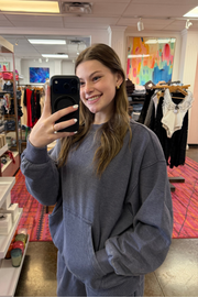 Free People: Slow it Down Pull Over in Peacoat