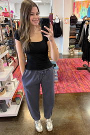 Free People: Slow it Down Jogger in Peacoat