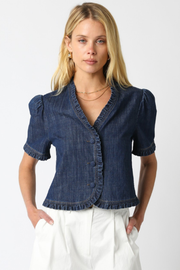 Olivaceous: Isela Denim Shirt