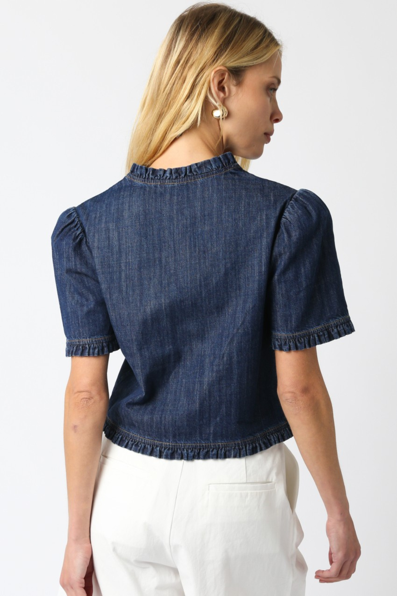 Olivaceous: Isela Denim Shirt