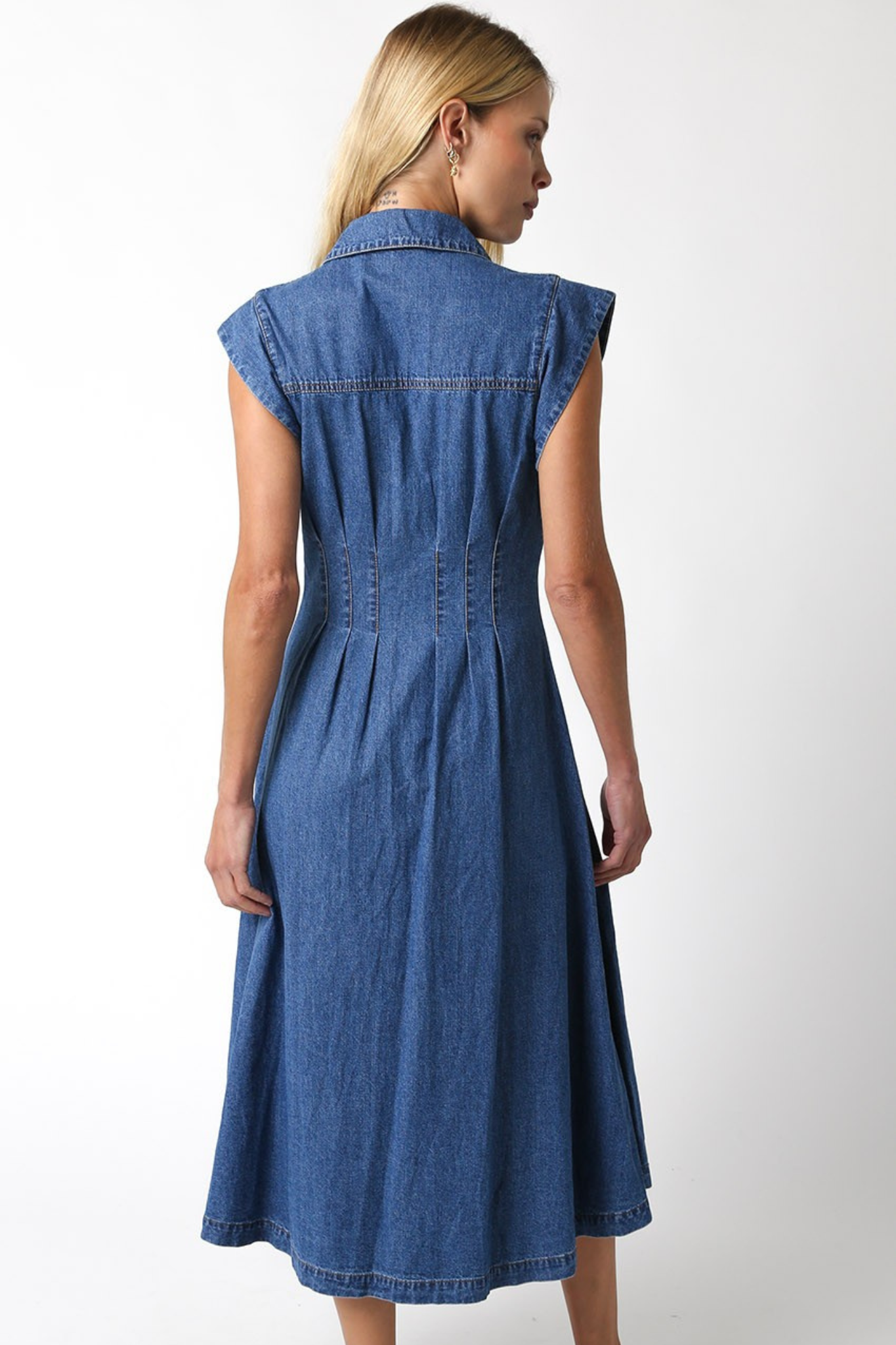 Olivaceous: Blair Denim Dress Denim / M