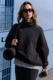 Free People Movement: A Cut Above Mock Neck in Black