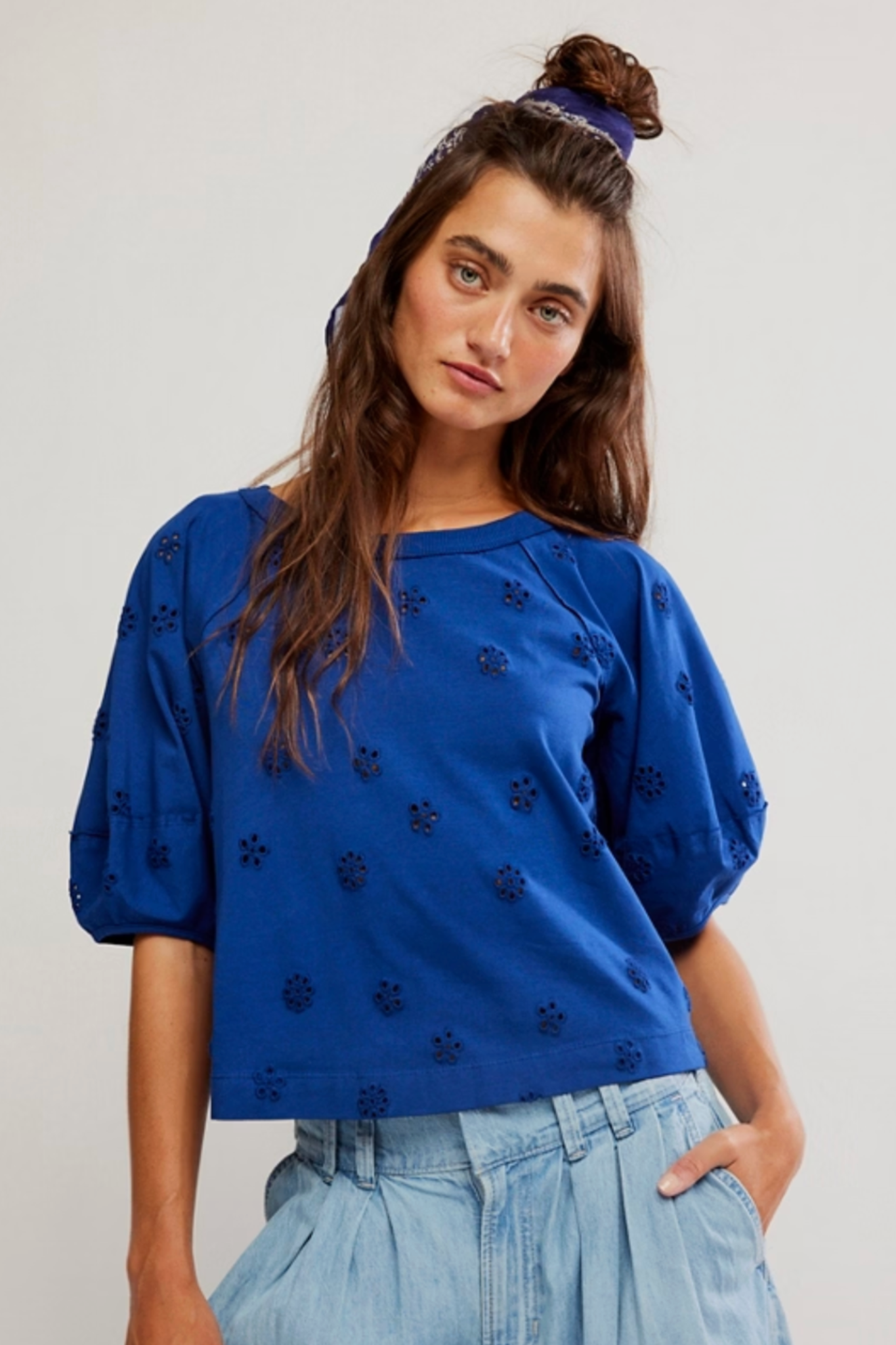Free People: Jessie Eyelet Tee