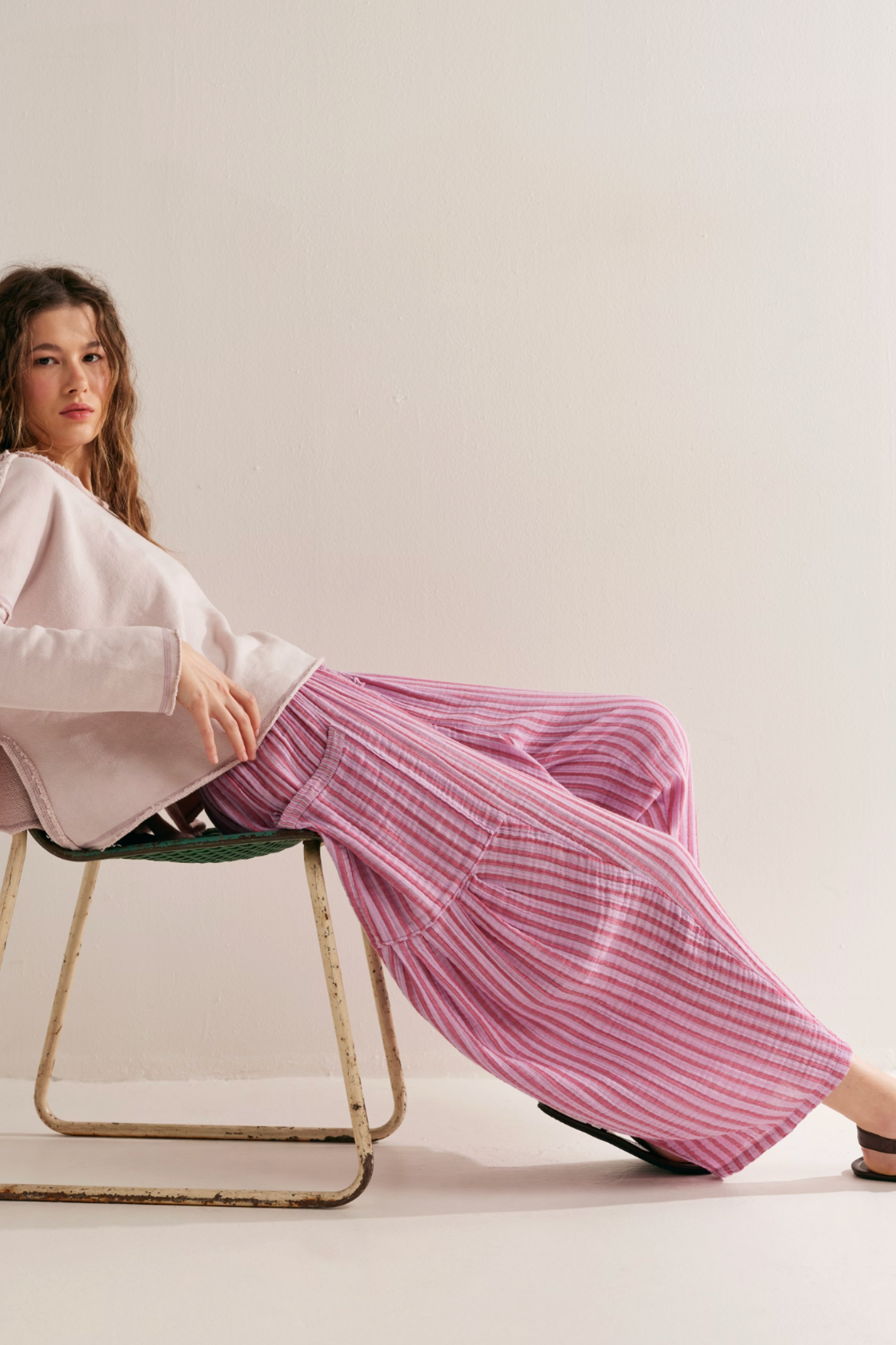 Free People: Striped Quinn Pant