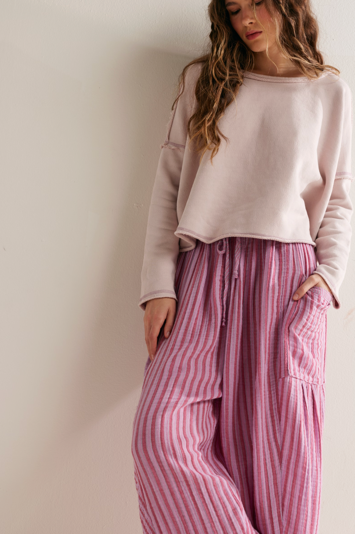 Free People: Striped Quinn Pant