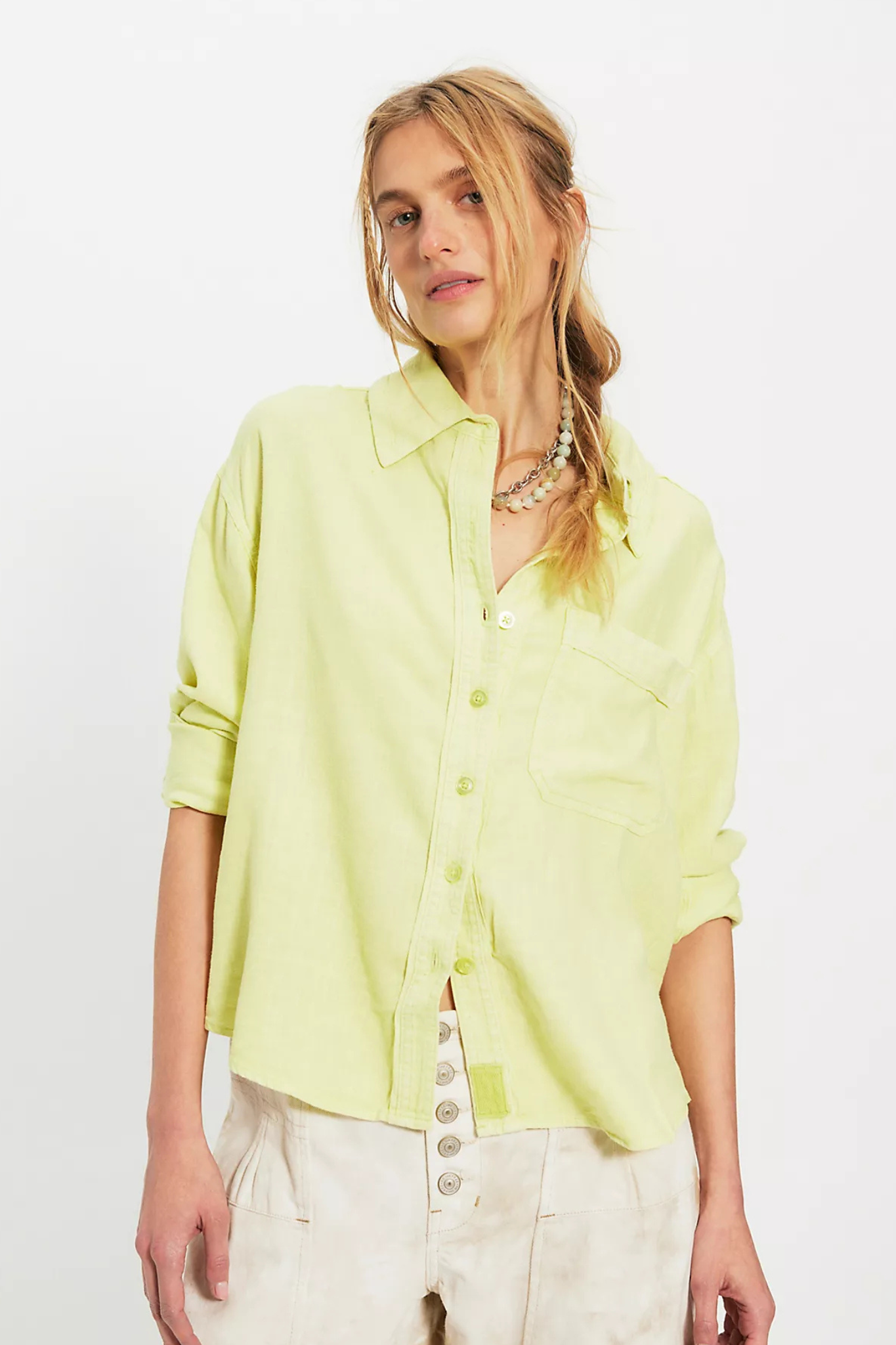 Free People: Linen Laurel Top
