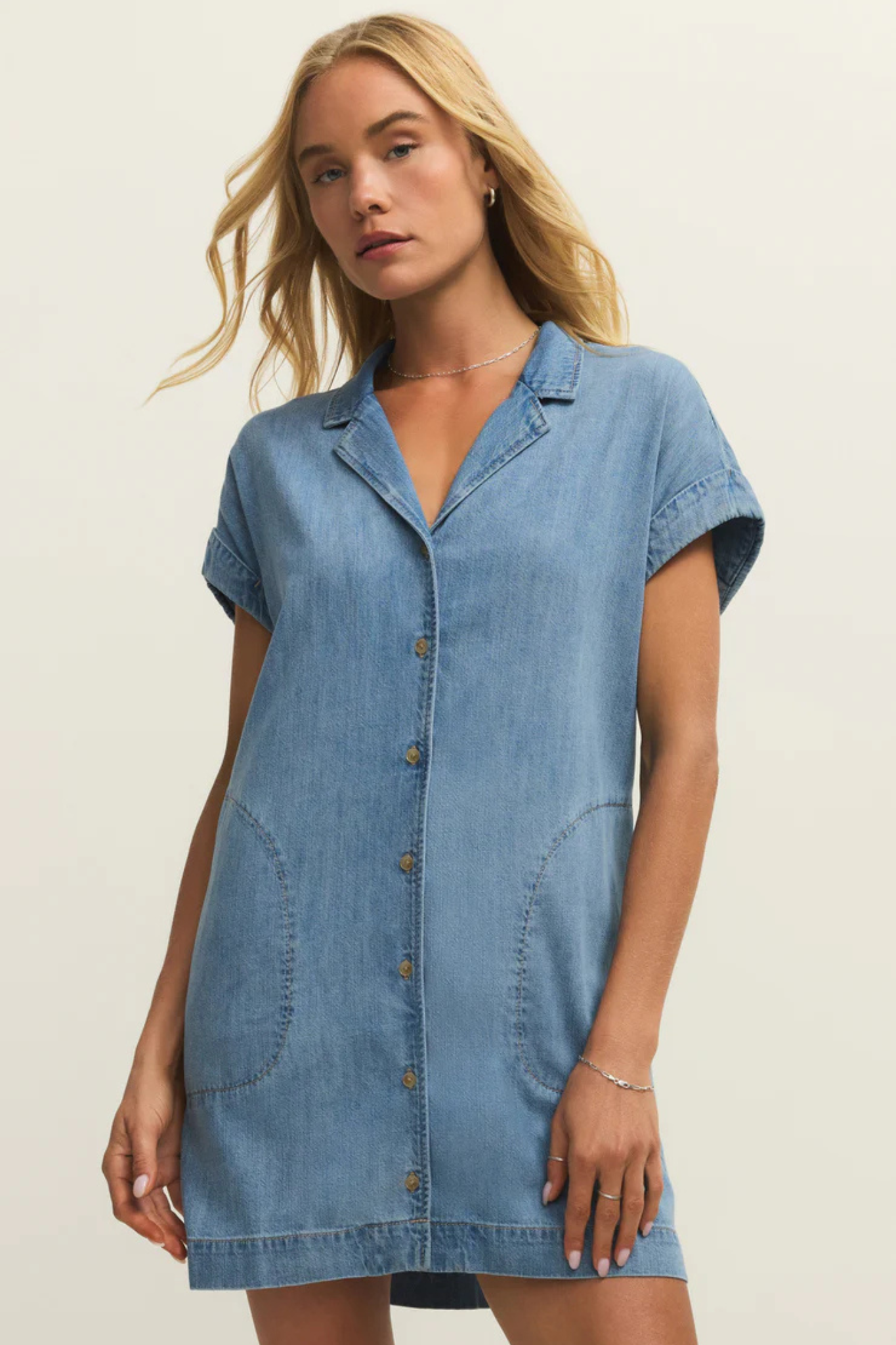 Z Supply: Napa Denim Mini Dress