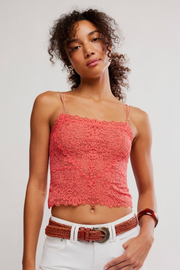 Free People: Love and Lace Cami in Aged Coral