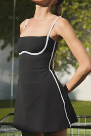 Streamlined Dress & Short Set in Black