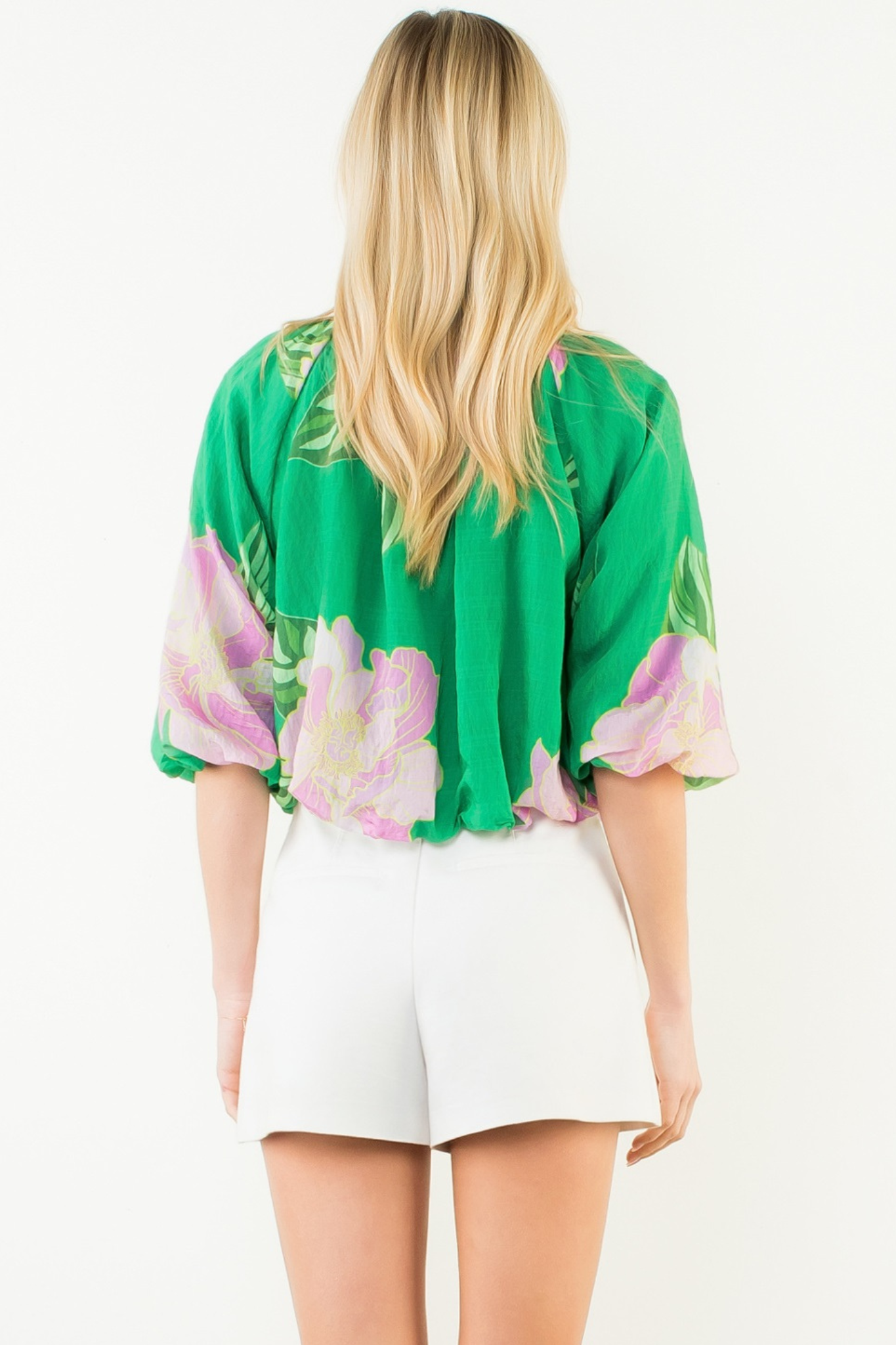THML: Floral Print Bubble Top