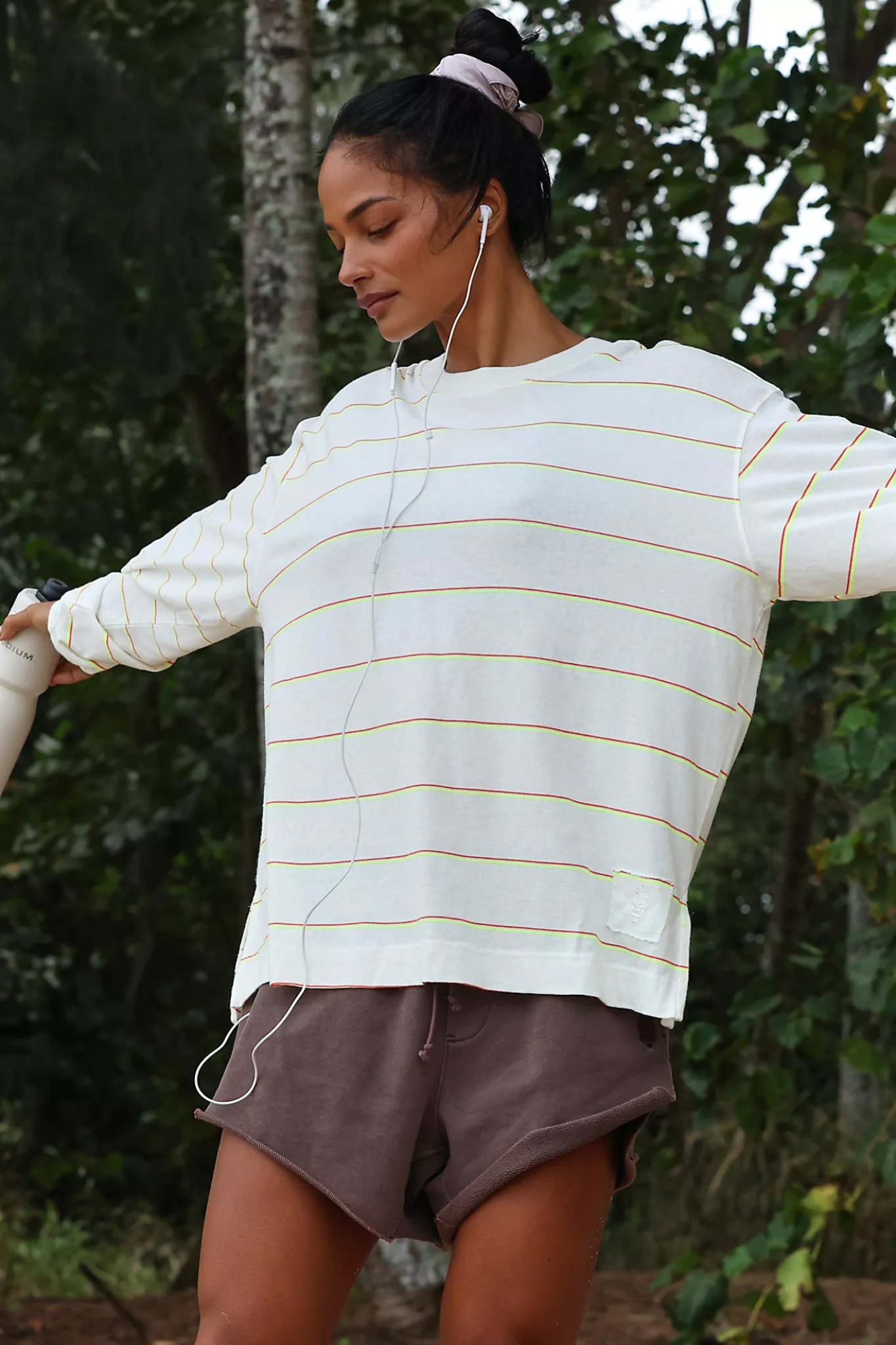 Free People Movement: Printed Hustle Layer in Awning Stripe