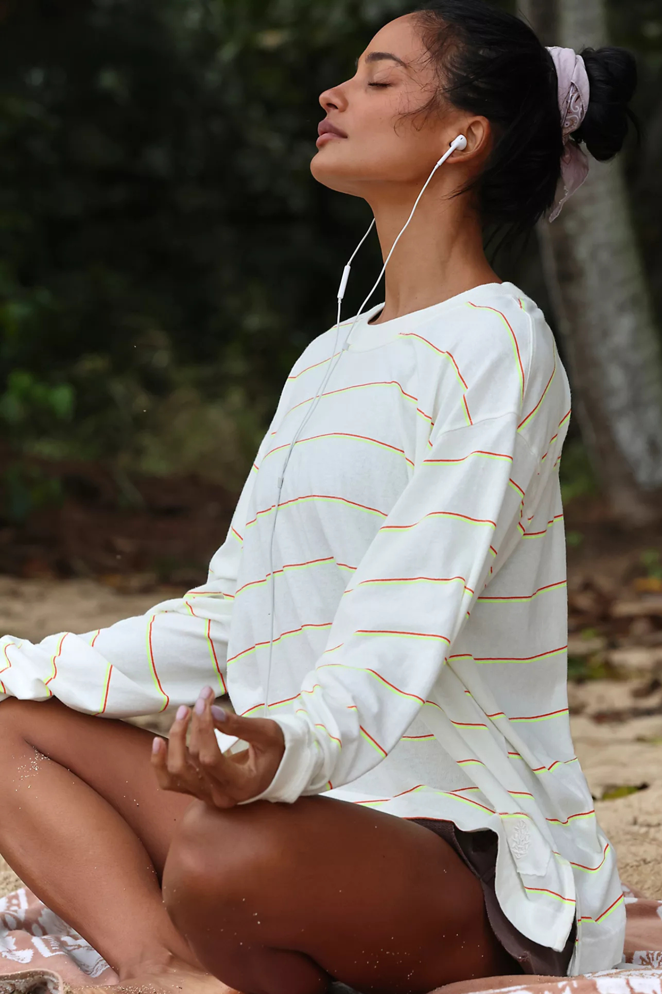 Free People Movement: Printed Hustle Layer in Awning Stripe