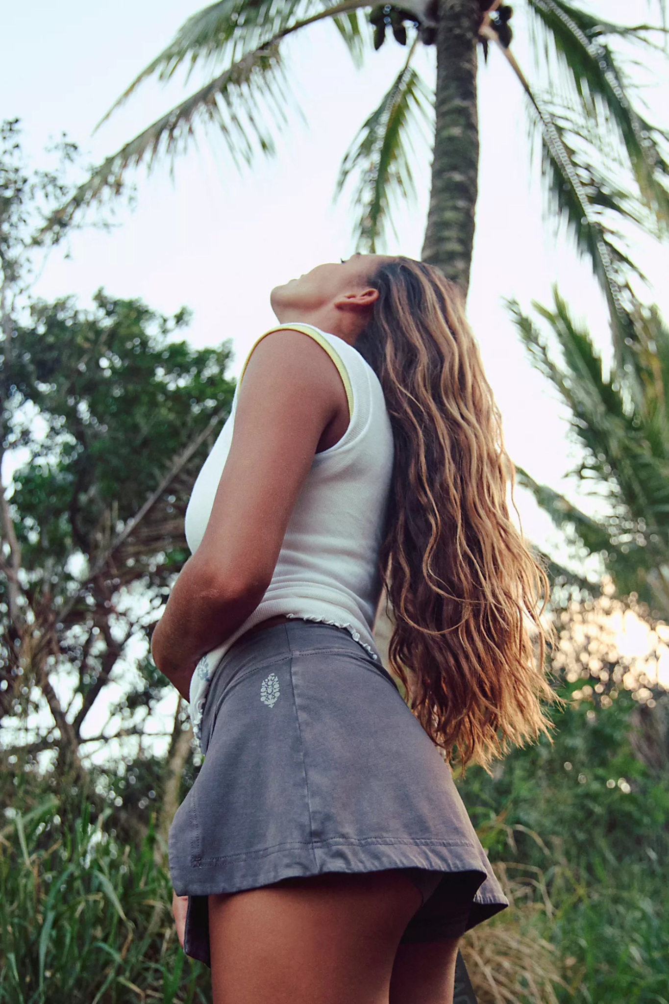 Free People Movement: Hot Shot Mini Skort in Chocolate