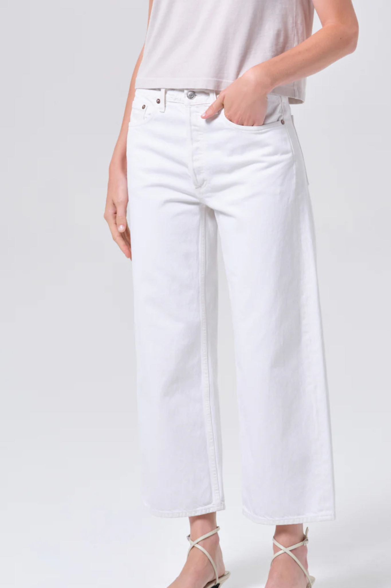 Agolde: Arc Jean in Chalk White