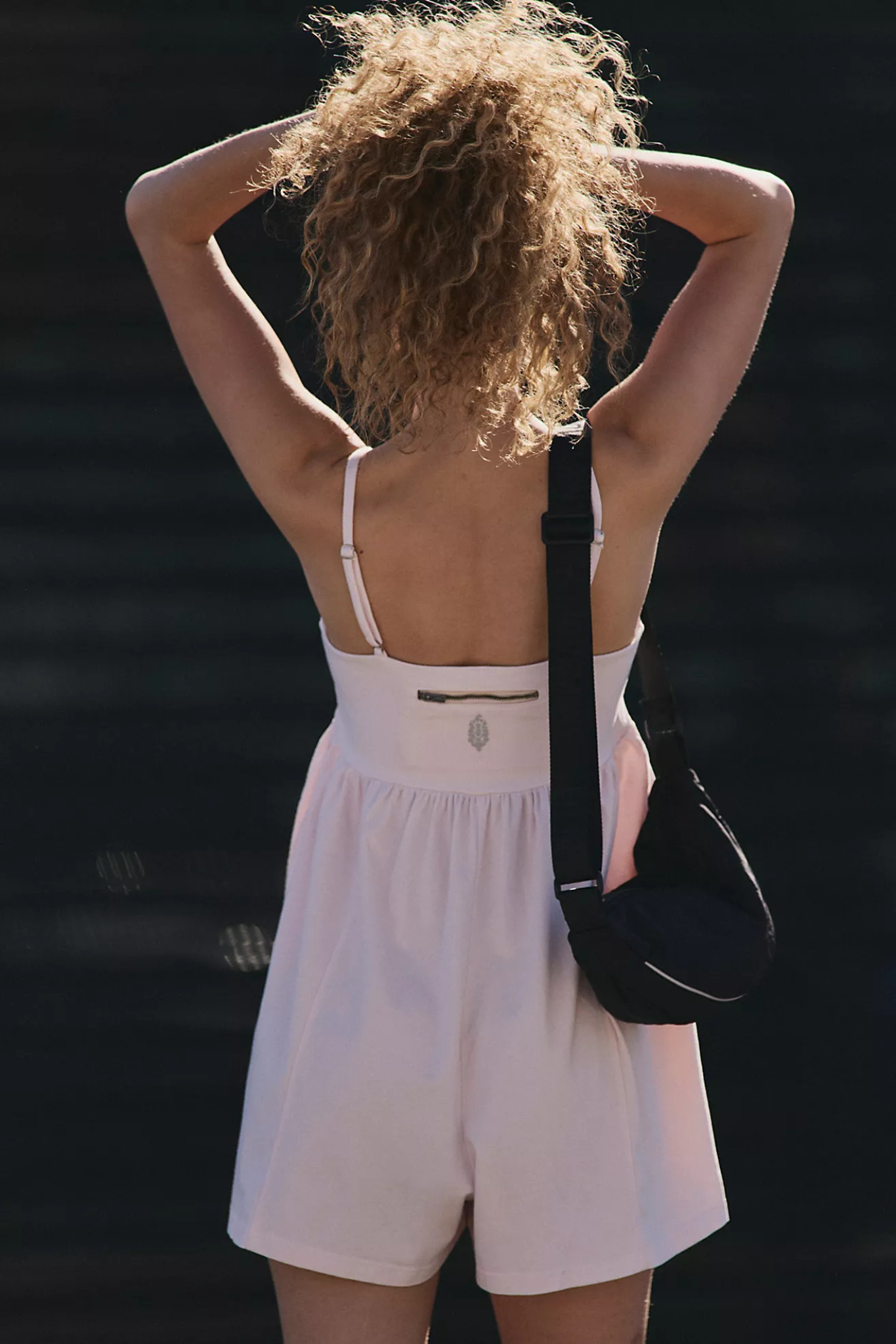 Free People Movement: Hot Shot Strappy Romper in Bloom