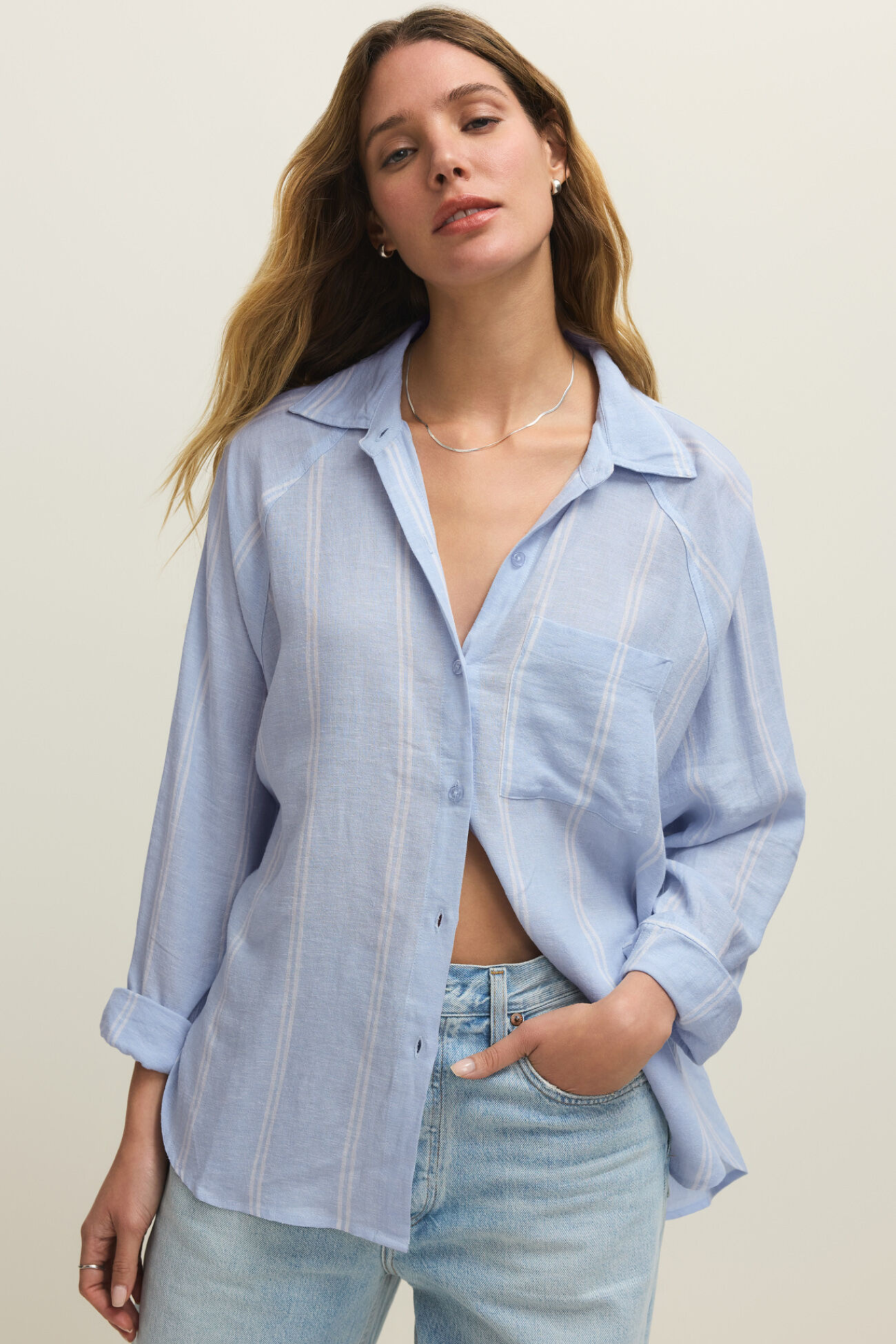 Z Supply: The Perfect Line Top Blue LIght