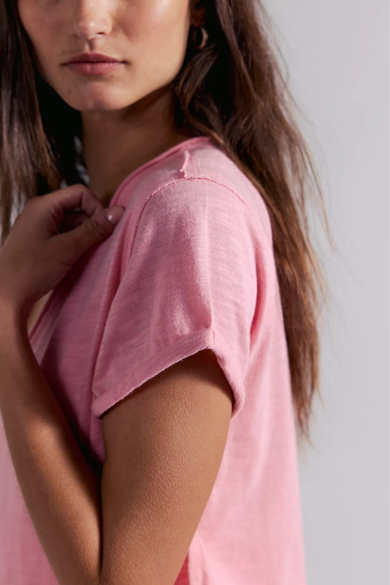 Free People: Take 2 Tee in Rose Oil