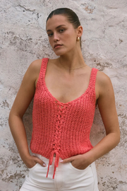 Z Supply: Tate Lace up Sweater Top in Gelato