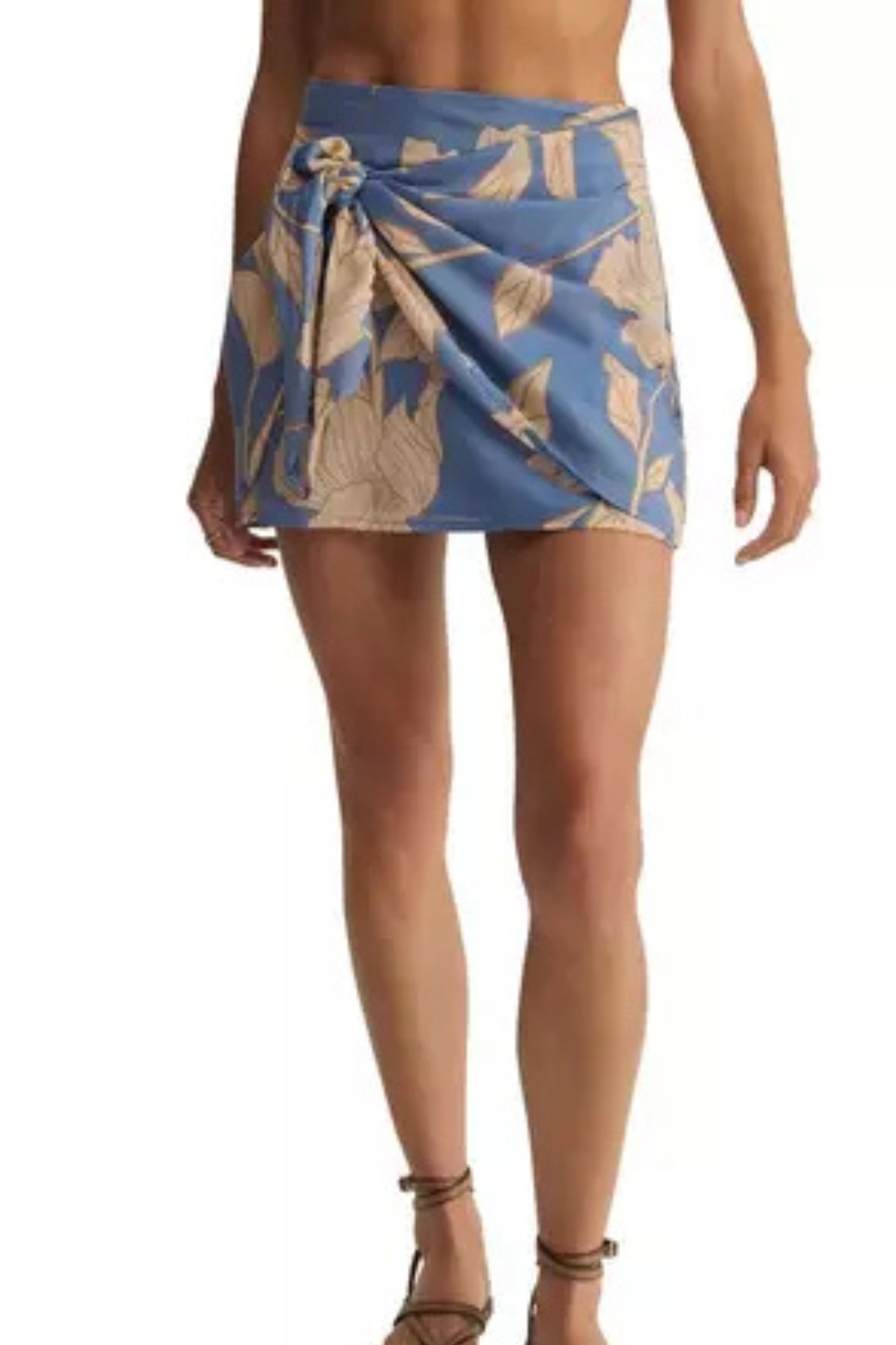 Z Supply: Lorna Bloom Floral Mini Skirt in Lake Blue